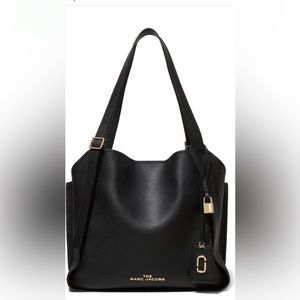 Marc Jacobs The Director Leather Tote  Black Gold